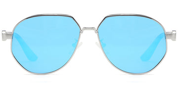 Silver + Mirrored Ice Blue Polarized Lenses (SG6140-2)