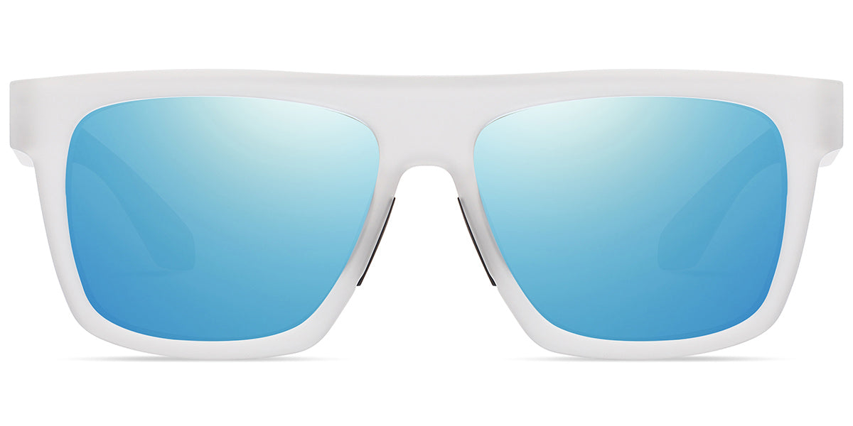 Translucent White + Mirrored Ice Blue Polarized Lenses (SG6146-5)