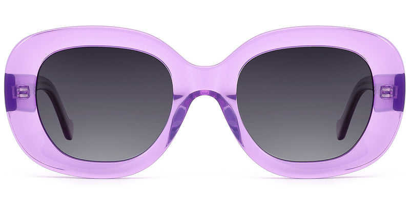 Translucent Purple + Gradient Gray Polarized Lenses (SG6243-4)