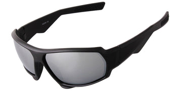 Black + Mirrored Silver Polarized Lenses (SG6286-7)