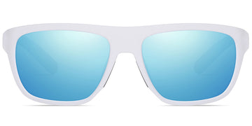 White + Mirrored Ice Blue Polarized Lenses (SG6159-5)