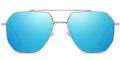 Silver + Mirrored Ice Blue Polarized (SG4744-3)