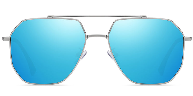Silver + Mirrored Ice Blue Polarized (SG4744-3)