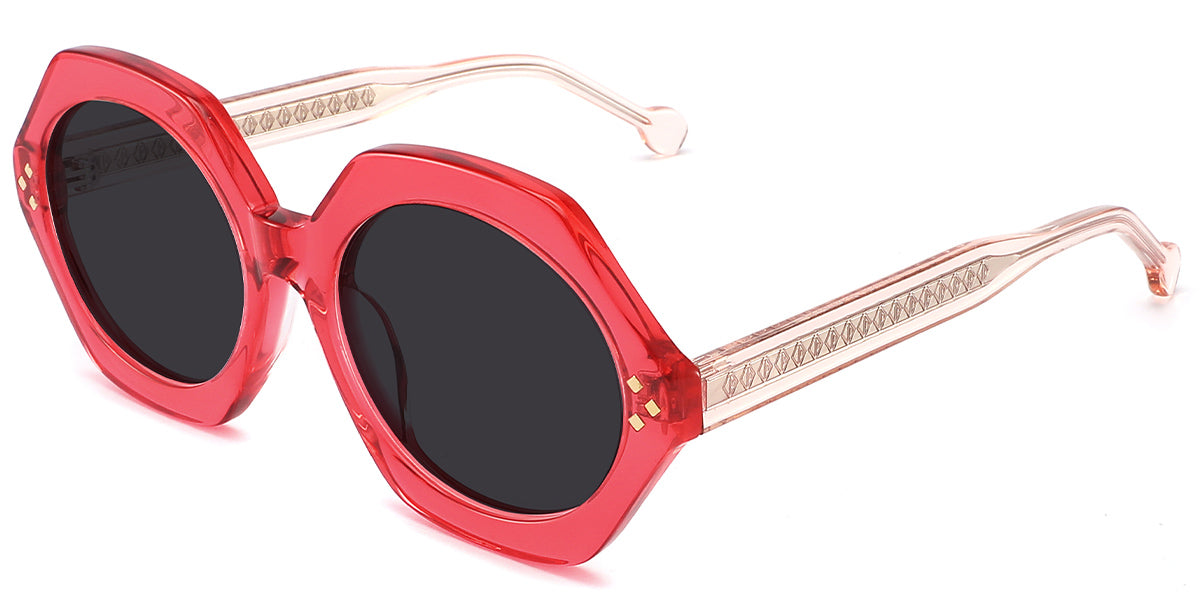 Translucent Pink + Dark Gray Polarized Lenses (SG5045-4)
