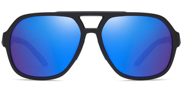 Black + Mirrored Blue Polarized Lenses (SG6162-4)