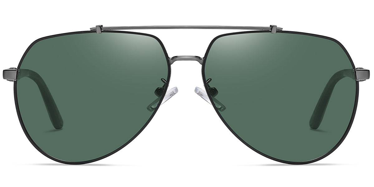 Gun Metal + Dark Green Polarized Lenses (SG4414-21)