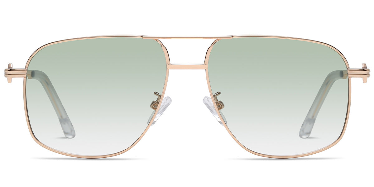Rose Gold + Gradient Green Polarized Lenses (SG4951-3)