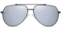 Matte Black + Mirrored Silver Polarized Lenses (SG4414-04)
