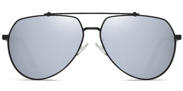 Matte Black + Mirrored Silver Polarized Lenses (SG4414-04)