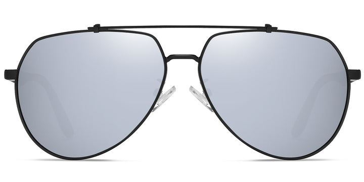 Matte Black + Mirrored Silver Polarized Lenses (SG4414-04)