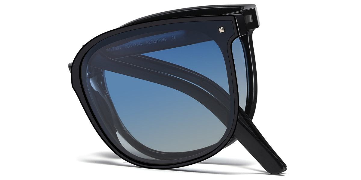 Black + Gradient Blue Polarized Lenses (SG4750-3)