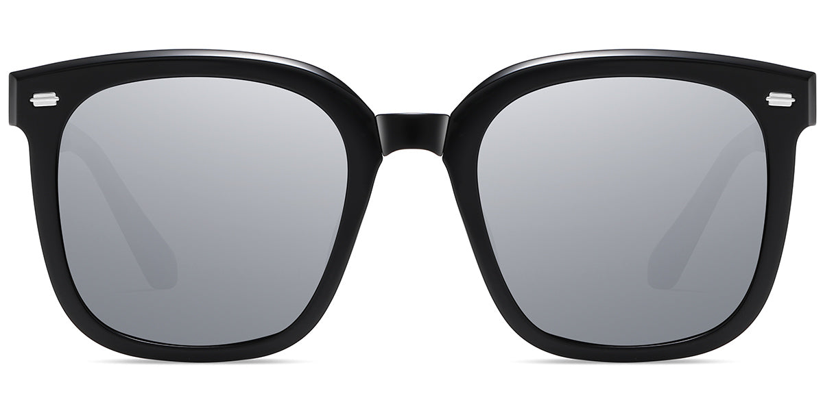 Black + Mirrored Silver Polarized Lenses (SG4359-2)