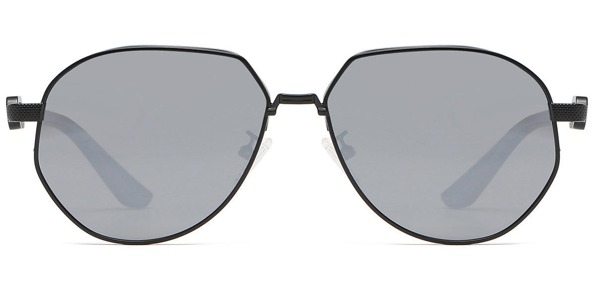 Black + Mirrored Silver Polarized Lenses (SG6140-4)