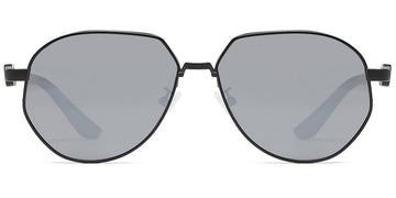 Black + Mirrored Silver Polarized Lenses (SG6140-4)