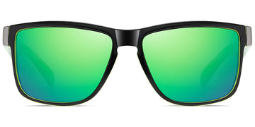 Black + Mirrored Green Polarized Lenses (SG6215-4)