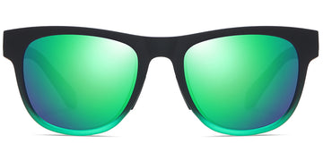 Gradient Black + Mirrored Green Polarized Lenses (SG6165-4)