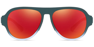 Gradient Green + Mirrored Red Polarized Lenses (SG6164-5)