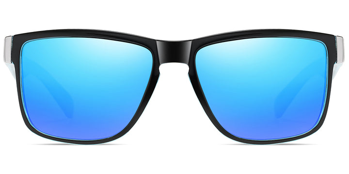 Black + Mirrored Ice Blue Polarized Lenses (SG6215-3)