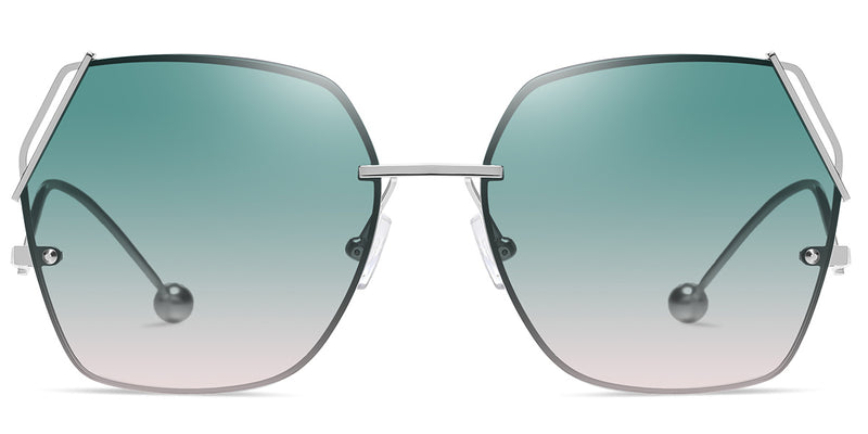 Silver + Green Pink Polarized Lenses (SG5310-5)