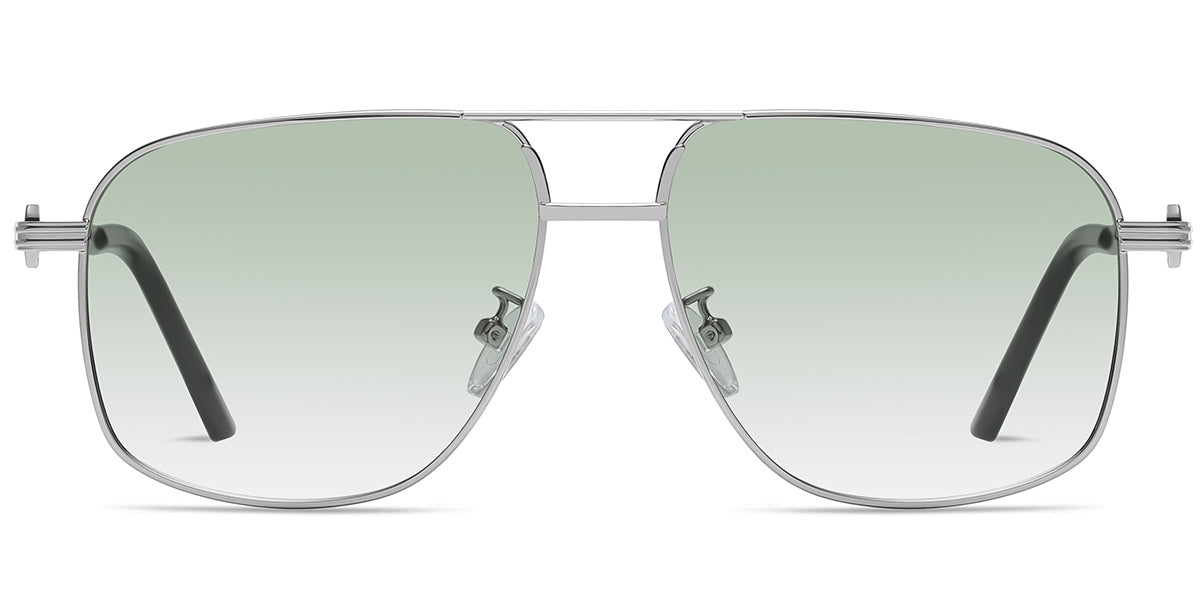 Silver + Gradient Green Polarized Lenses (SG4951-2)