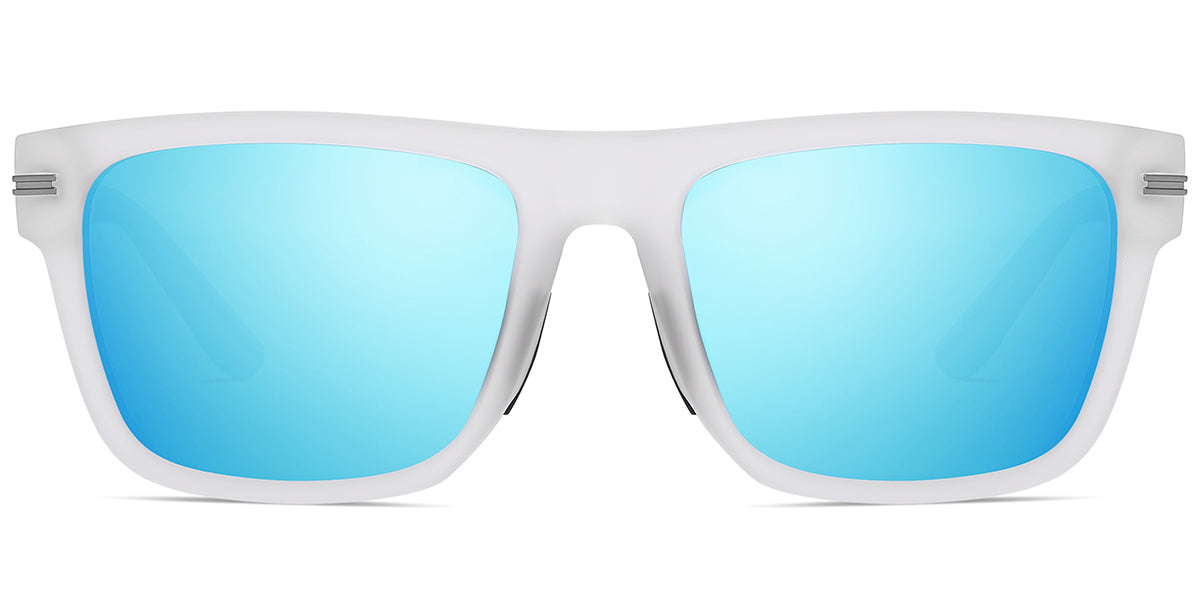 Translucent White + Mirrored Ice Blue Polarized Lenses (SG6145-4)