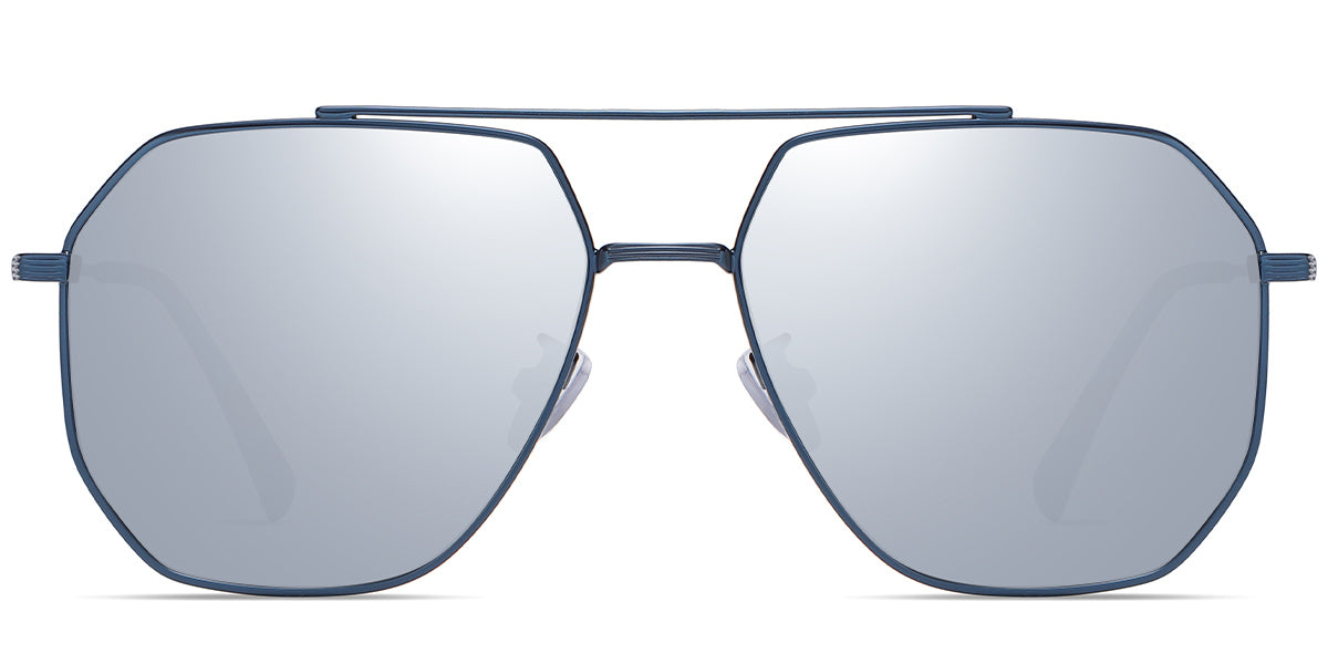 Blue + Mirrored Silver Polarized Lenses (SG4744-2)