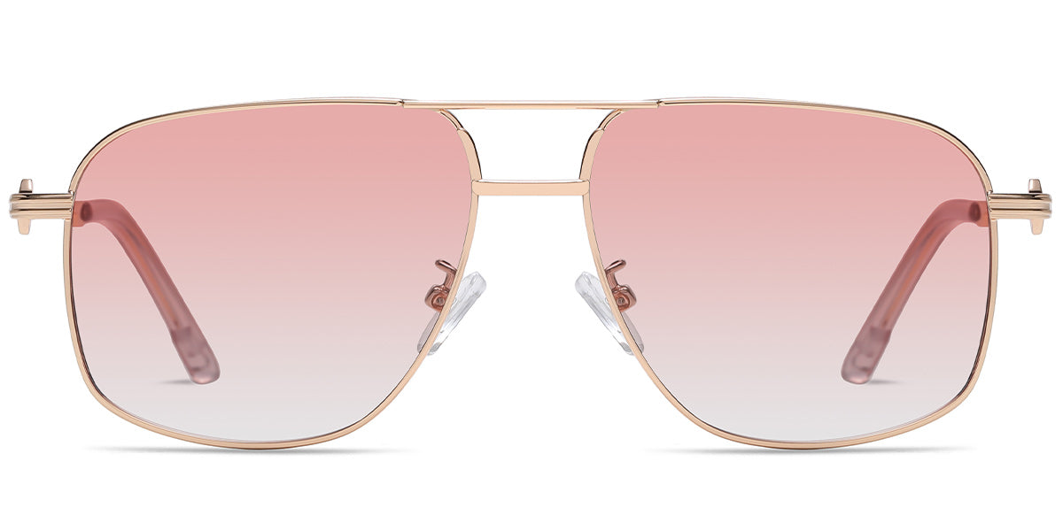 Rose Gold + Gradient Pink Polarized Lenses (SG4951-4)