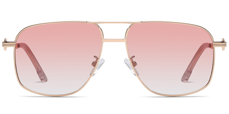 Rose Gold + Gradient Pink Polarized Lenses (SG4951-4)