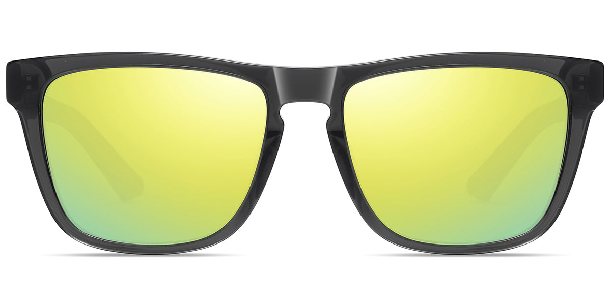 Translucent Gray + Mirrored Yellow Polarized Lenses (SG6143-2)