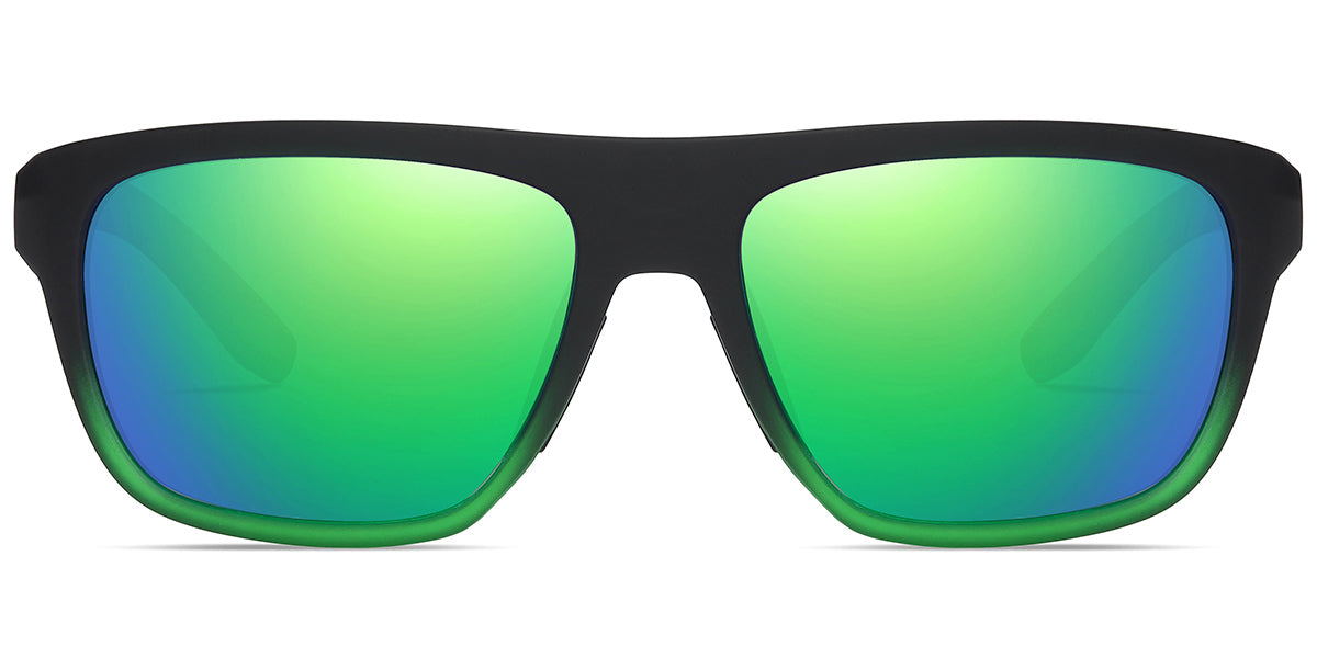 Gradient Black + Mirrored Green Polarized Lenses (SG6159-4)