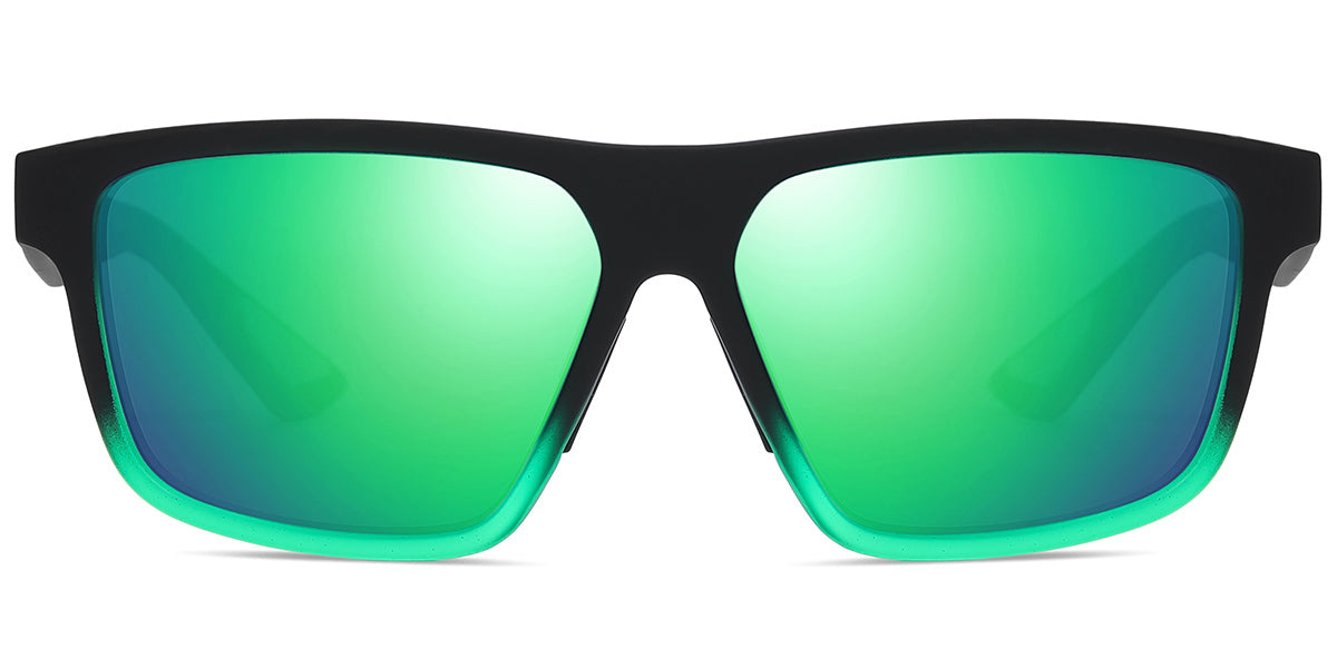 Gradient Black + Mirrored Green Polarized Lenses (SG6160-4)