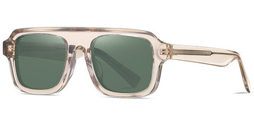 Translucent Light Brown + Dark Green Polarized Lenses (SG6254-2)