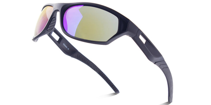 Matte Black + Mirrored Blue Polarized Lenses (SG6289-1)