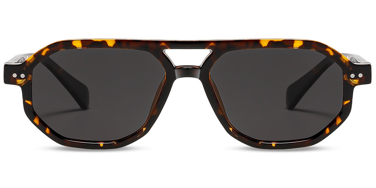 Tortoiseshell + Dark Gray Polarized Lenses (SG6773-2)