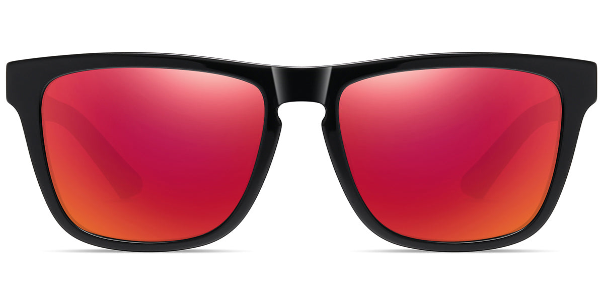 Bright Black + Mirrored Red Polarized Lenses (SG6143-4)