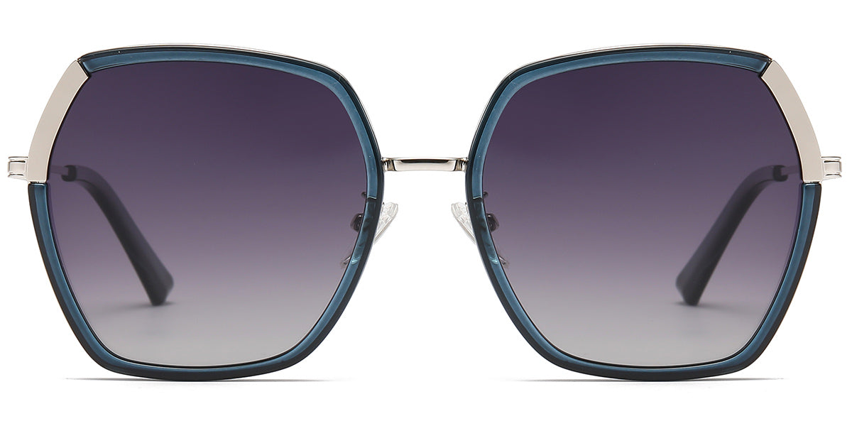 Blue + Gradient Gray Polarized Lenses (SG6141-689)