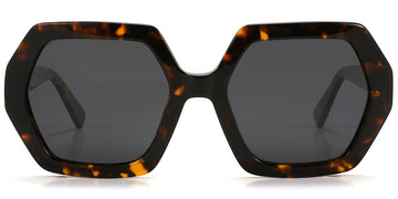 Tortoiseshell + Dark Gray Polarized Lenses (SG6139-2)