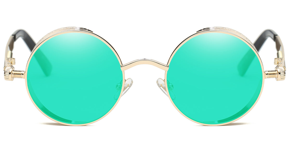 Gold + Mirrored Green Lenses (SG5550-7)