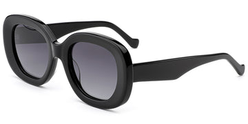 Black + Gradient Gray Polarized Lenses (SG6243-1)