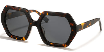 Tortoiseshell + Dark Gray Polarized Lenses (SG6139-2)