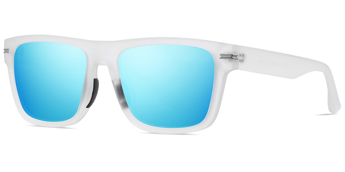 Translucent White + Mirrored Ice Blue Polarized Lenses (SG6145-4)