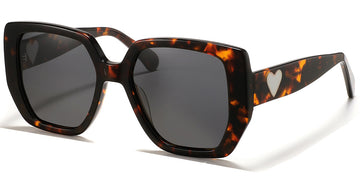 Tortoiseshell + Dark Gray Polarized Lenses (SG6133-2)