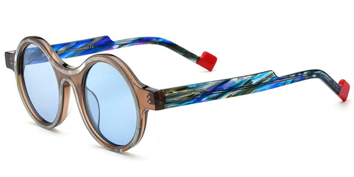 Pattern Brown + Blue Polarized Lenses (SG6399-7)