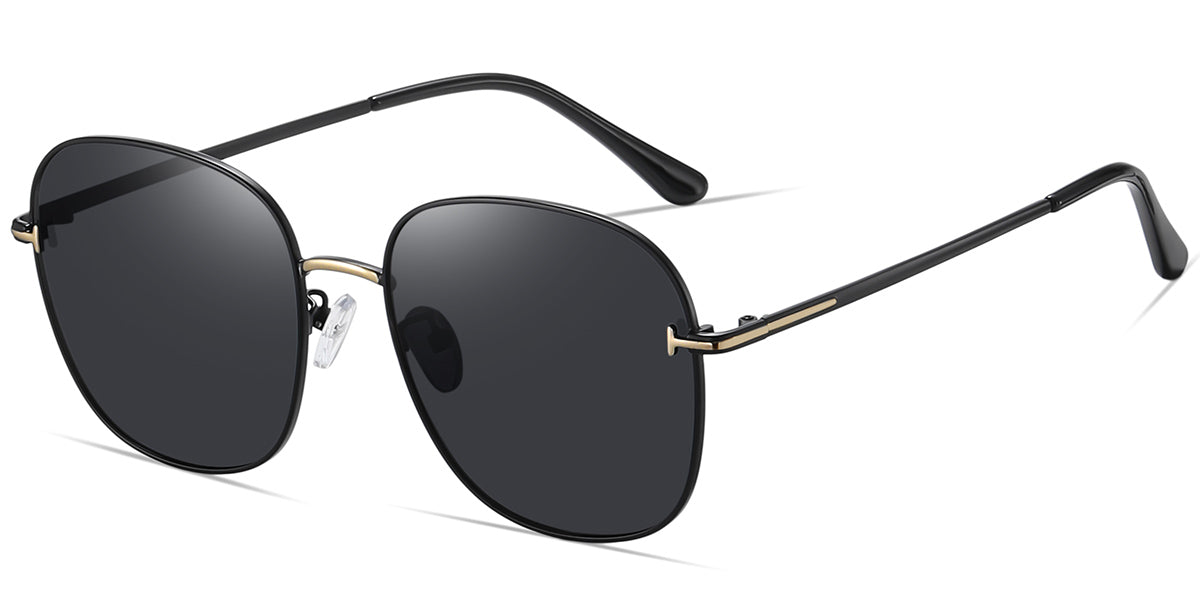 Black-Gold + Dark Gray Polarized Lenses (SG4997-1)