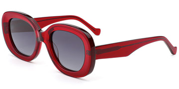 Translucent Wine Red + Gradient Gray Polarized Lenses (SG6243-3)