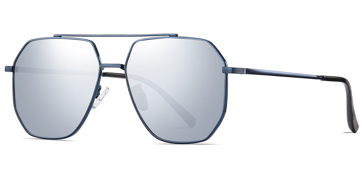 Blue + Mirrored Silver Polarized Lenses (SG4744-2)