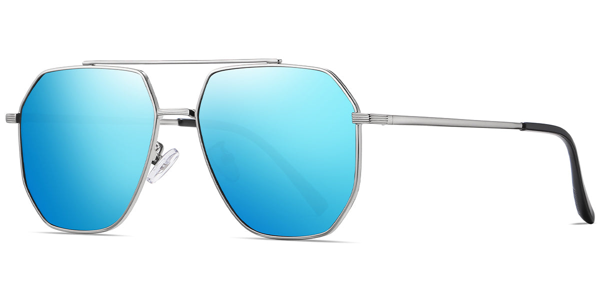 Silver + Mirrored Ice Blue Polarized (SG4744-3)