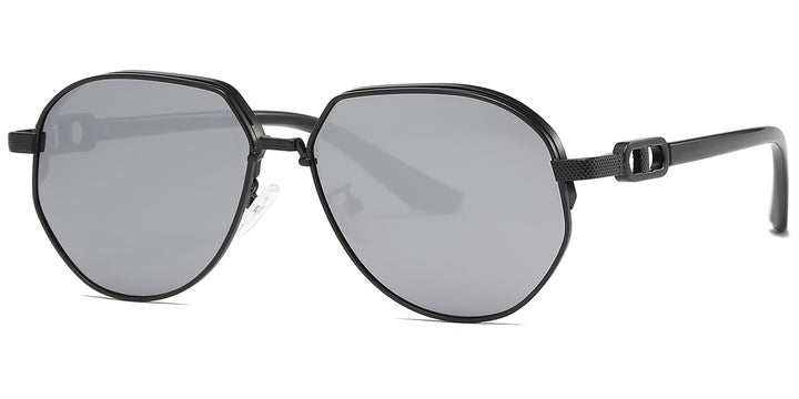 Black + Mirrored Silver Polarized Lenses (SG6140-4)