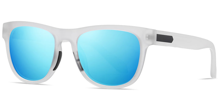 Translucent White + Mirrored Ice Blue Polarized Lenses (SG6165-5)