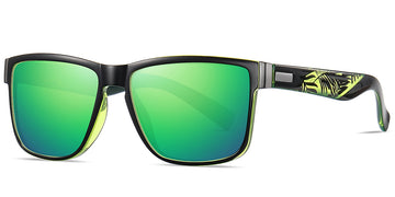 Black + Mirrored Green Polarized Lenses (SG6215-4)